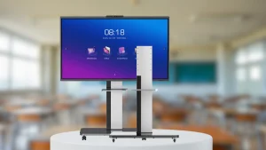 ANZ AI Smartboard on a premium ceramic stand displaying the 2026 pricing list.